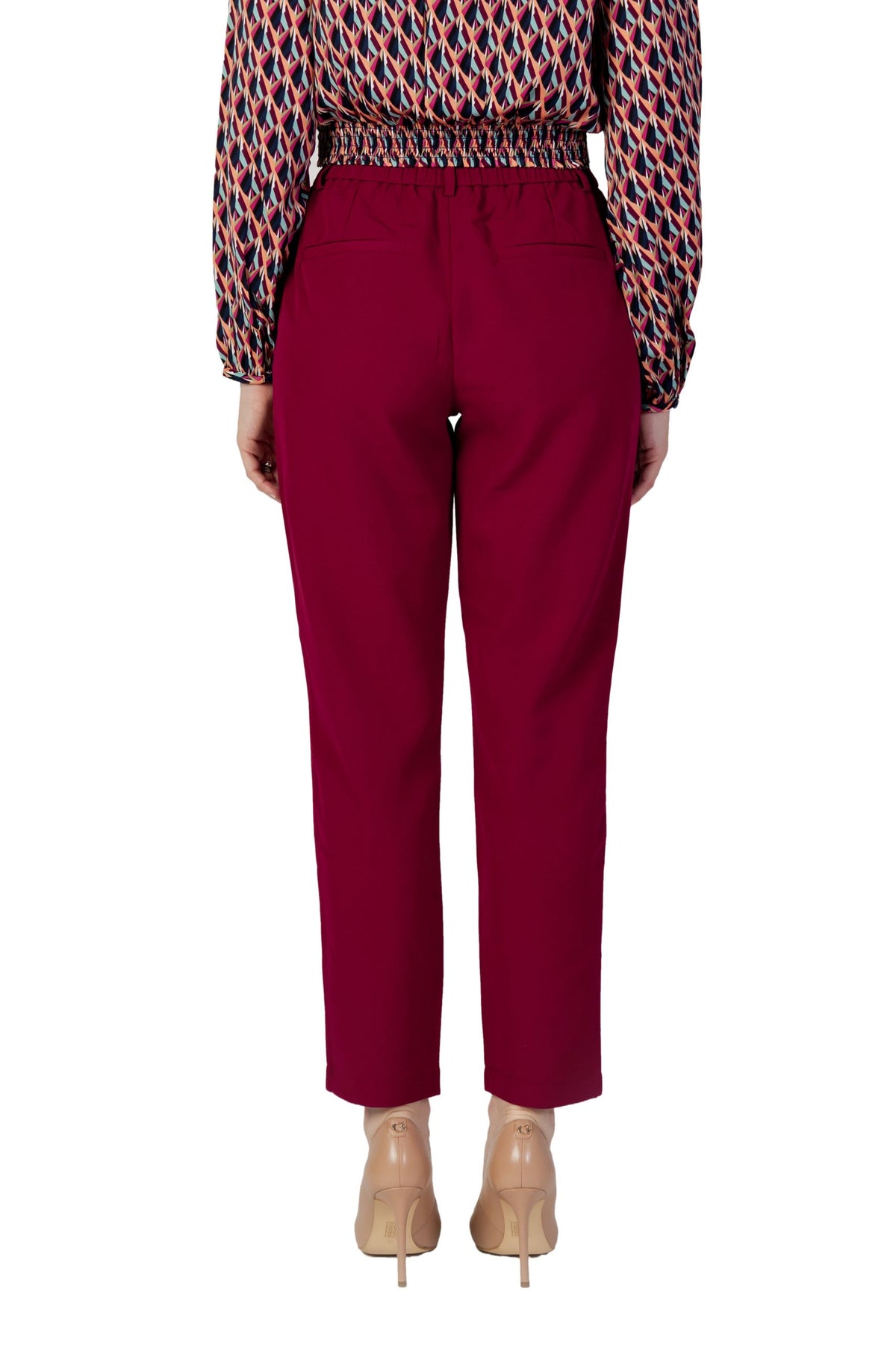 Vila Clothes Bordeaux Polyester Dress Pants