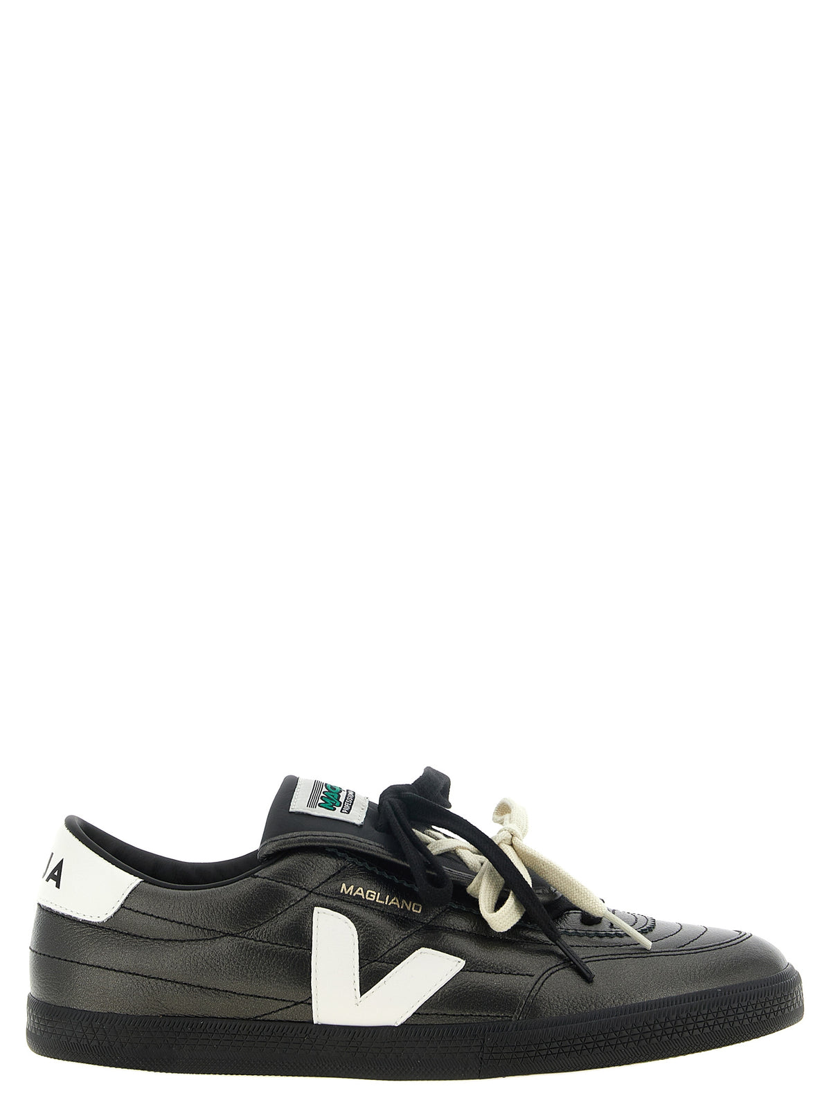Veja Black Calfskin Low Top Sneakers