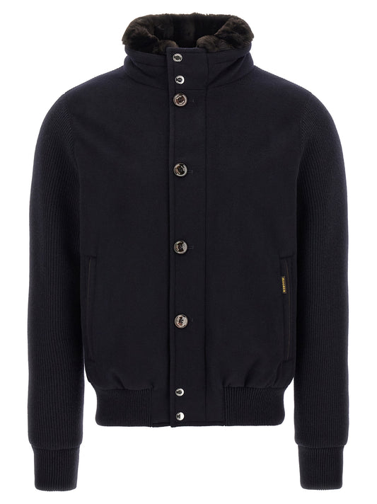 MooRER Blue Wool Bomber