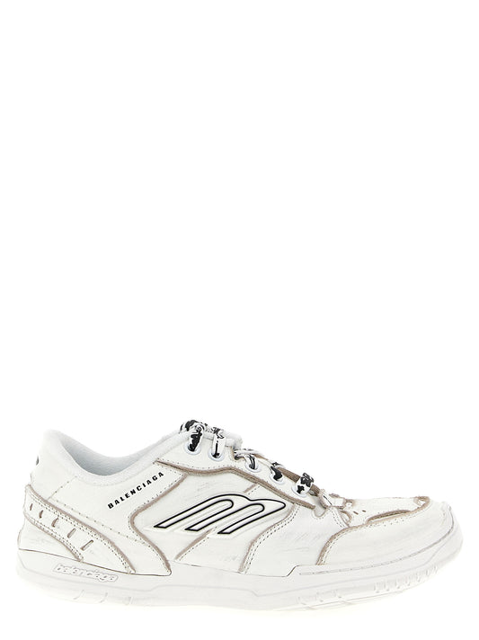 Balenciaga White Calfskin Athletic Sneakers