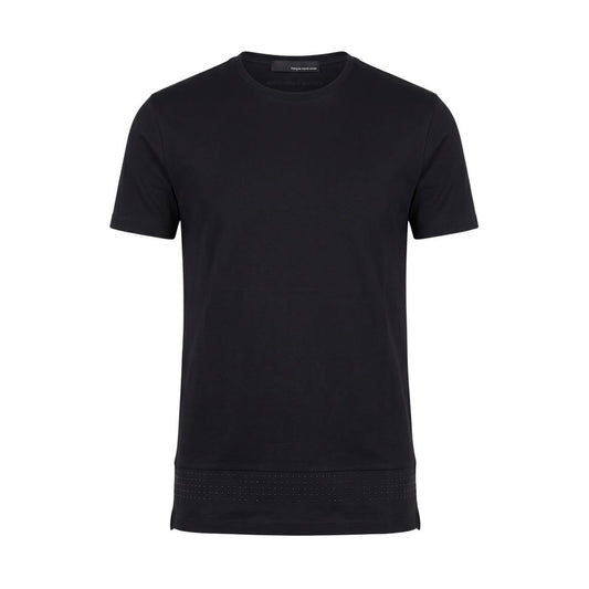 Roberto Pepe Luxury Black Cotton Men Sweater
