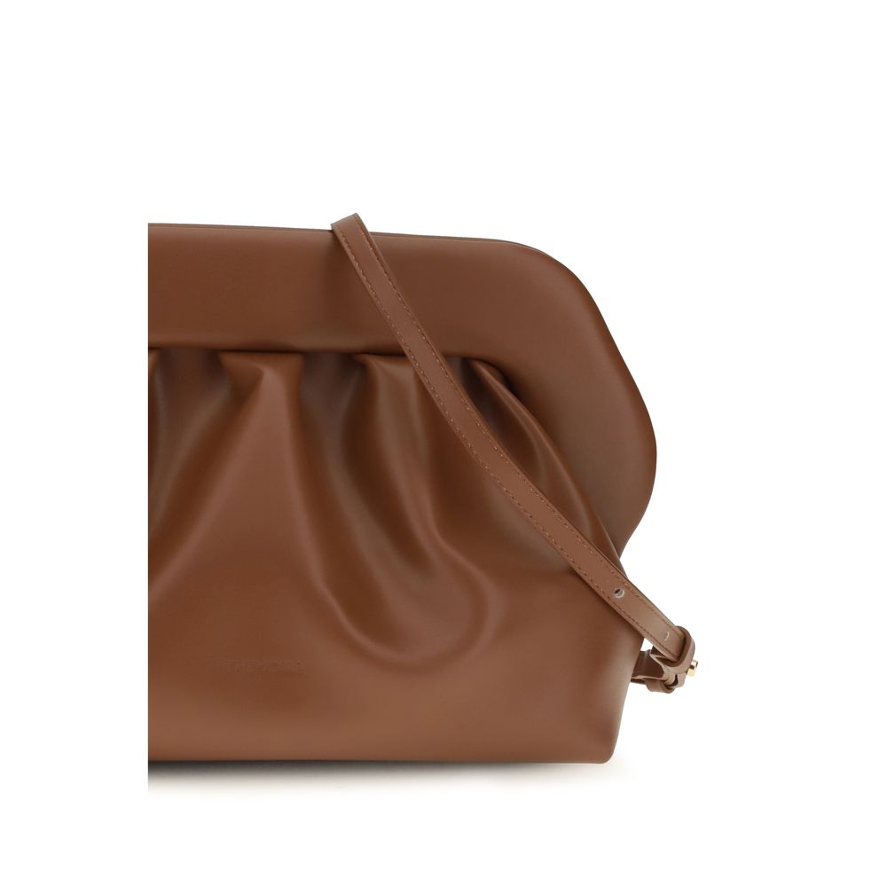 THEMOIRè Brown Vegan Leather Clutch Bag
