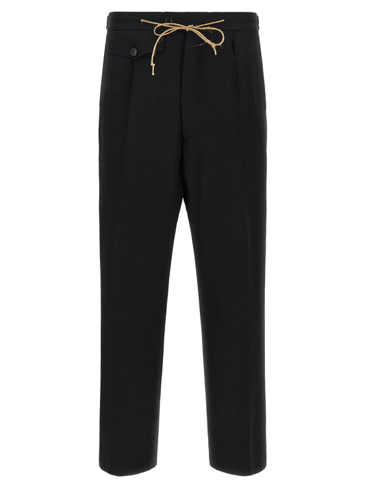 Namacheko Black Virgin Wool Dress Pants