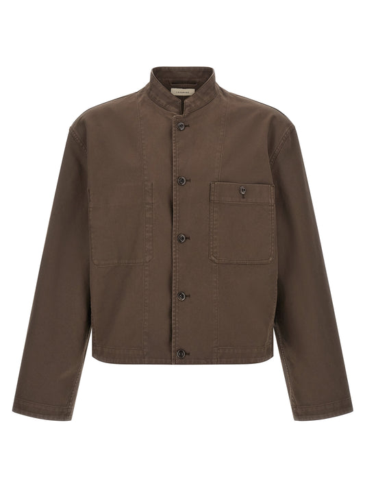 Lemaire Brown Cotton Full-Length Jacket