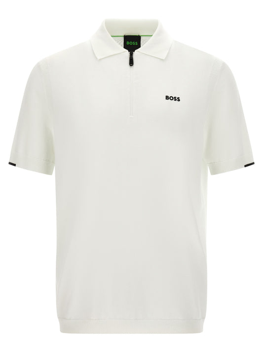Hugo Boss White Cotton Polo Shirt