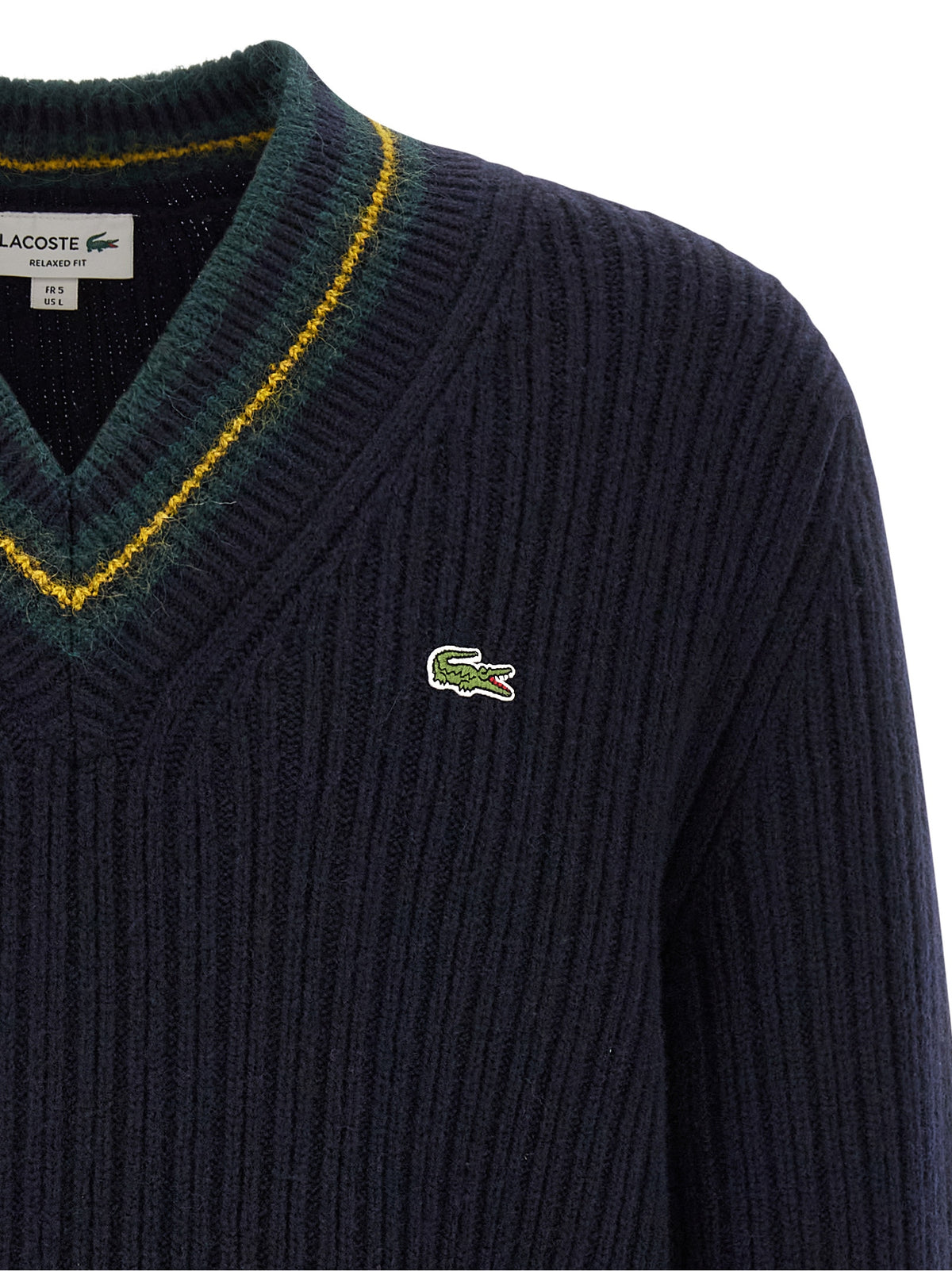 Lacoste Blue Wool Cardigan