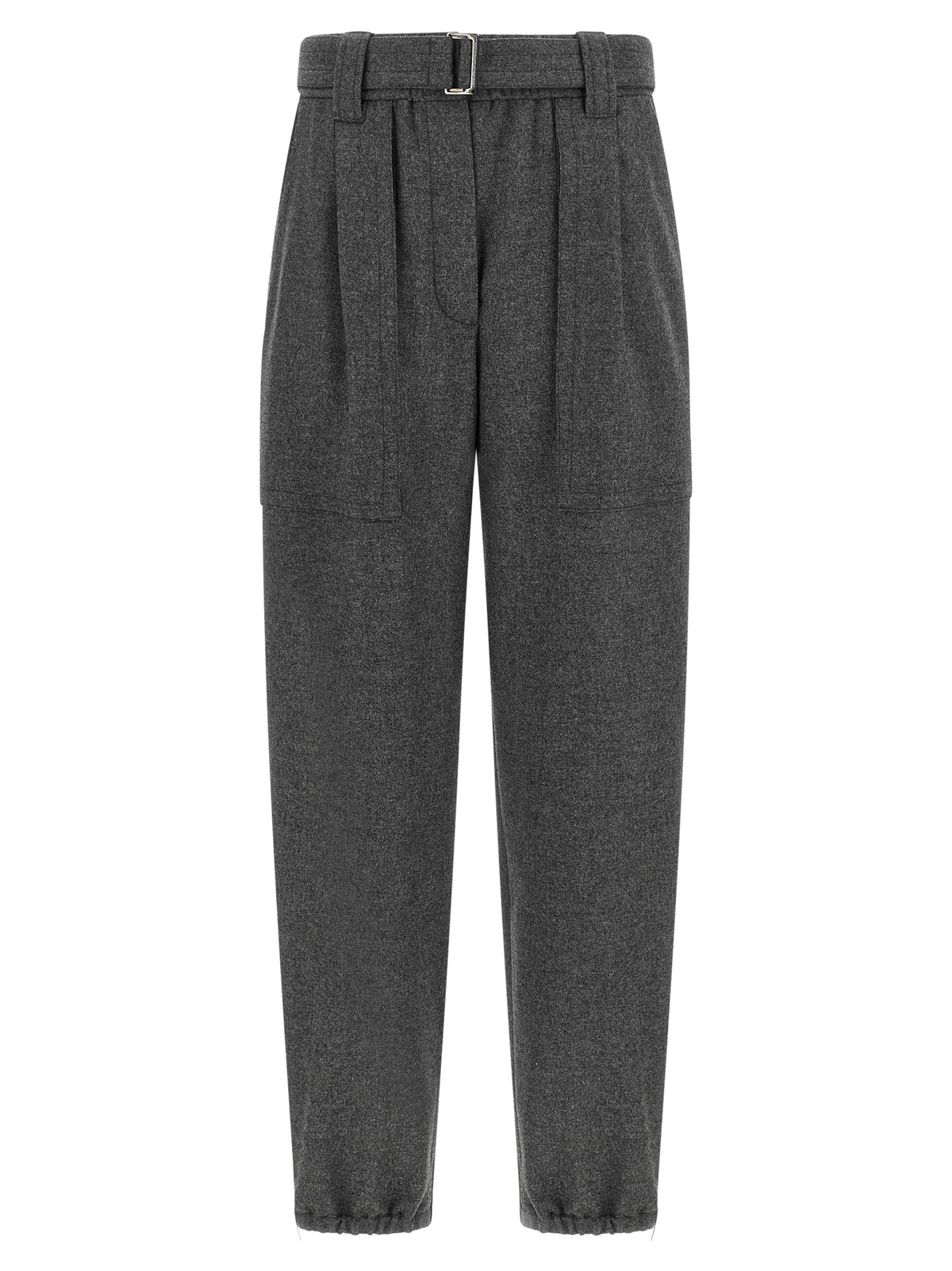 Brunello Cucinelli Gray Virgin Wool Cargo Pants