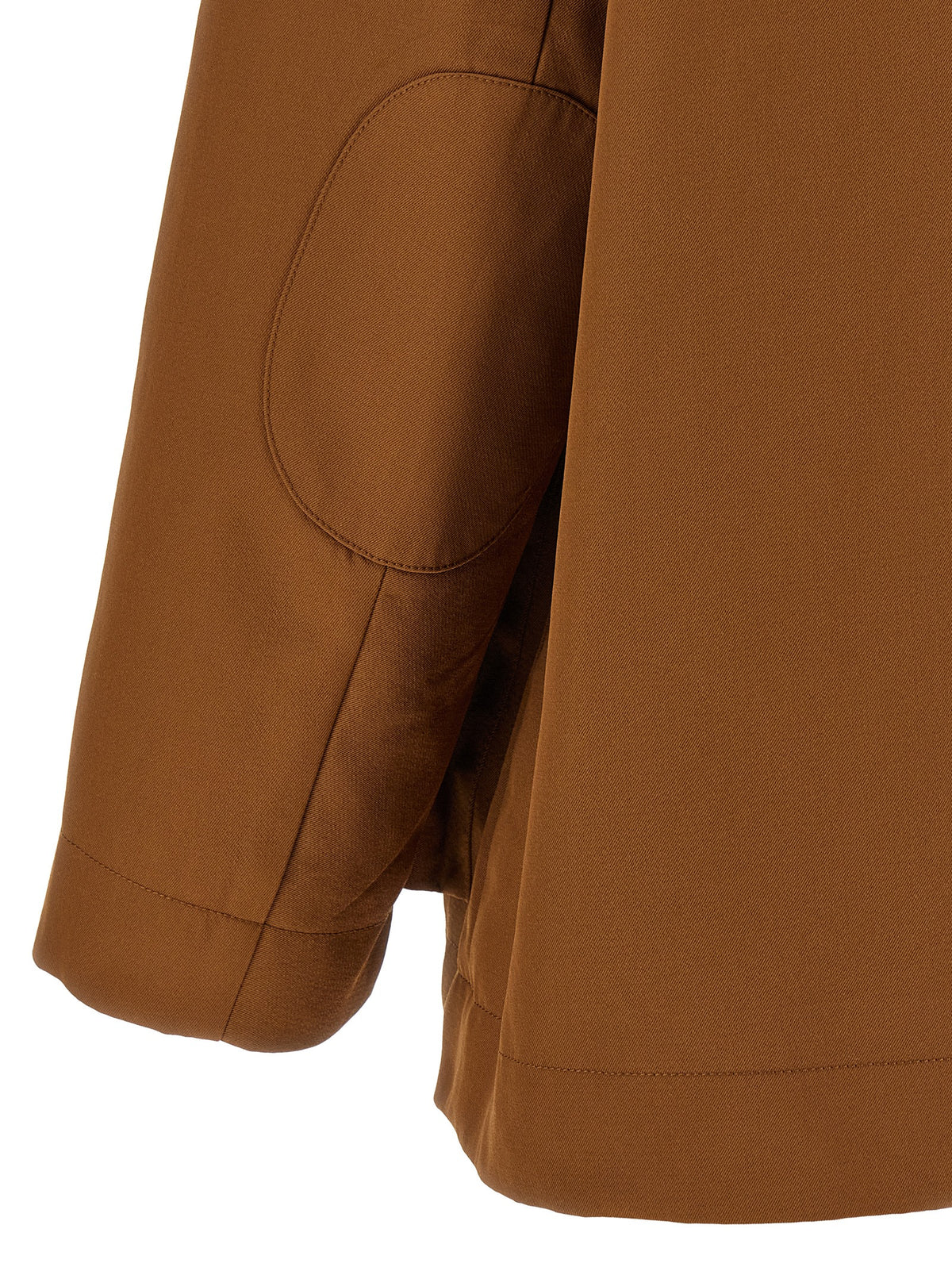 Ganni Brown Recycled Polyester Full-Length Jacket