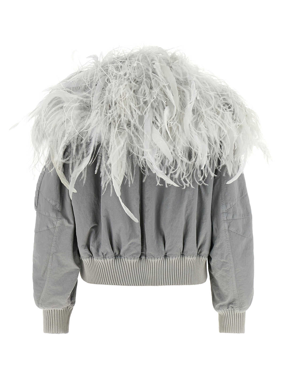 The Attico Gray Polyamide Bomber