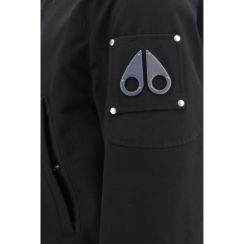 Moose Knuckles Black Cotton Coat