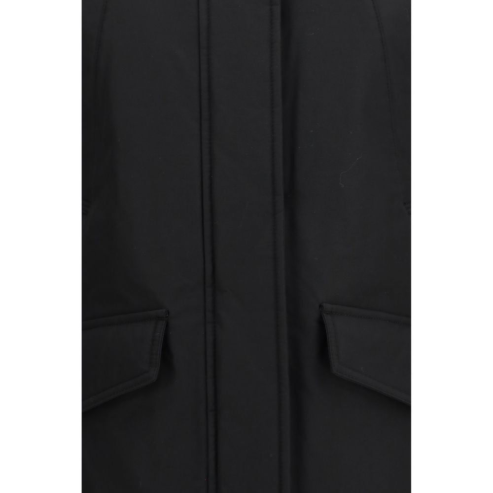 Woolrich Black Cotton Full-Length Jacket