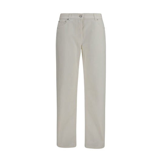 The Row White Cotton Straight-Leg Jeans