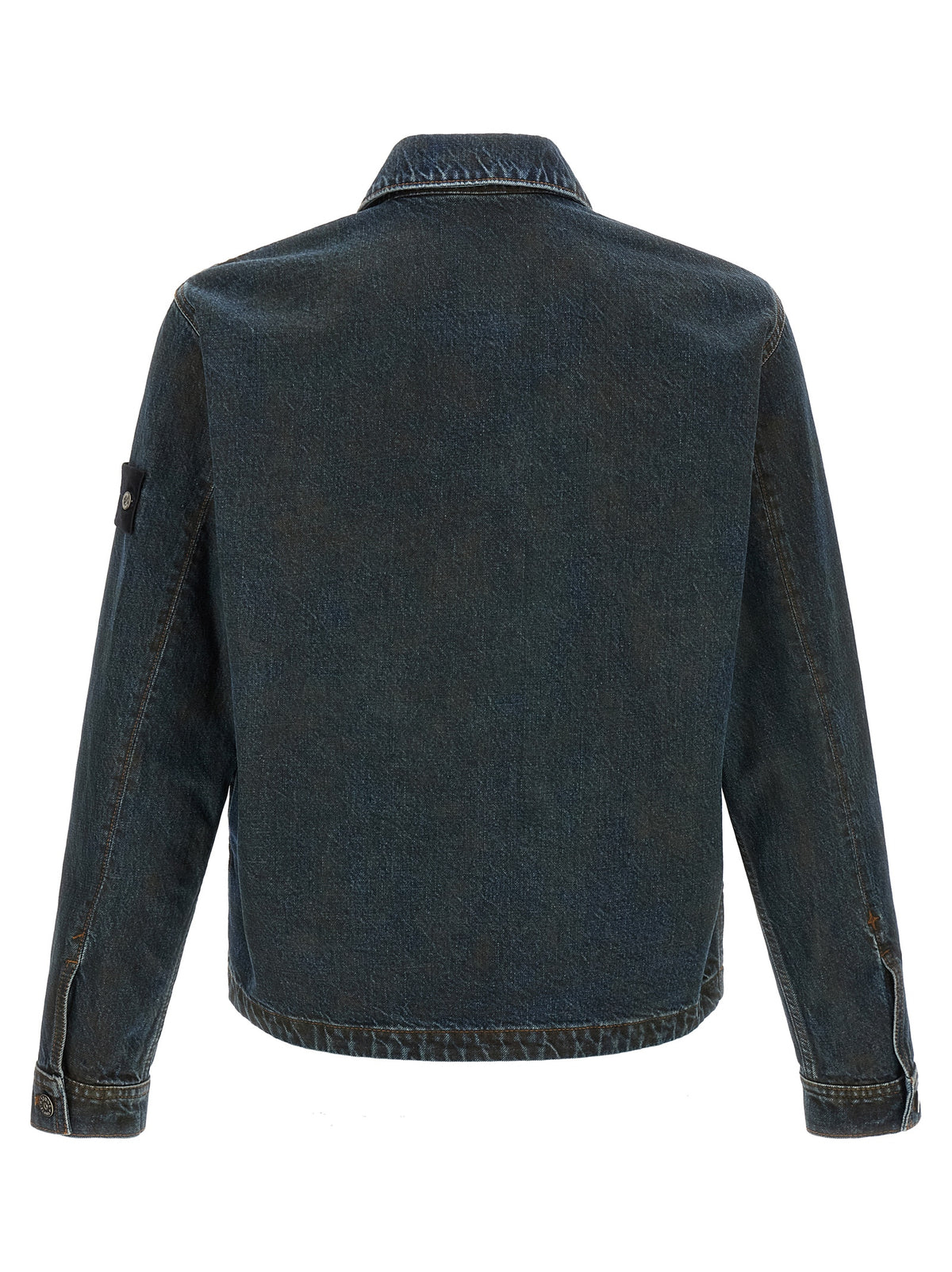 Stone Island Blue Cotton Denim Jacket