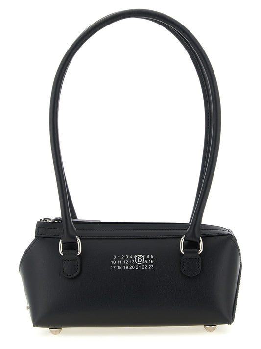 MM6 Maison Margiela Black Cowhide Shoulder Bag