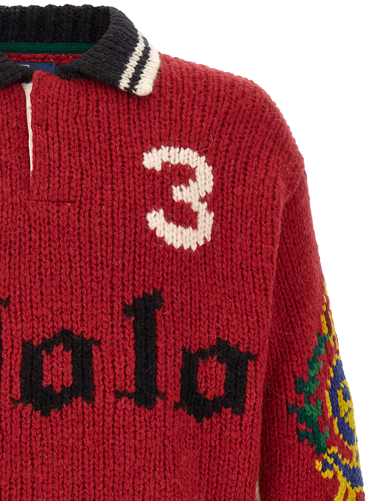 Polo Ralph Lauren Red Wool Cardigan