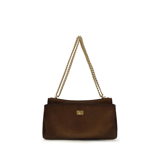 Balenciaga Brown Suede Leather Shoulder Bag