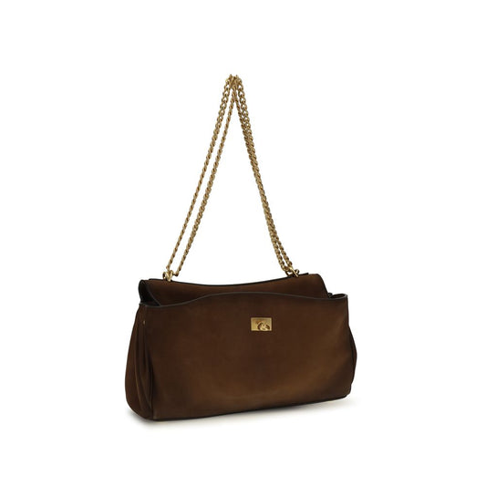 Balenciaga Brown Suede Leather Shoulder Bag