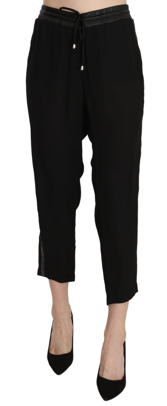 Guess Schicke Cropped Pants mit hoher Taille in elegantem Schwarz