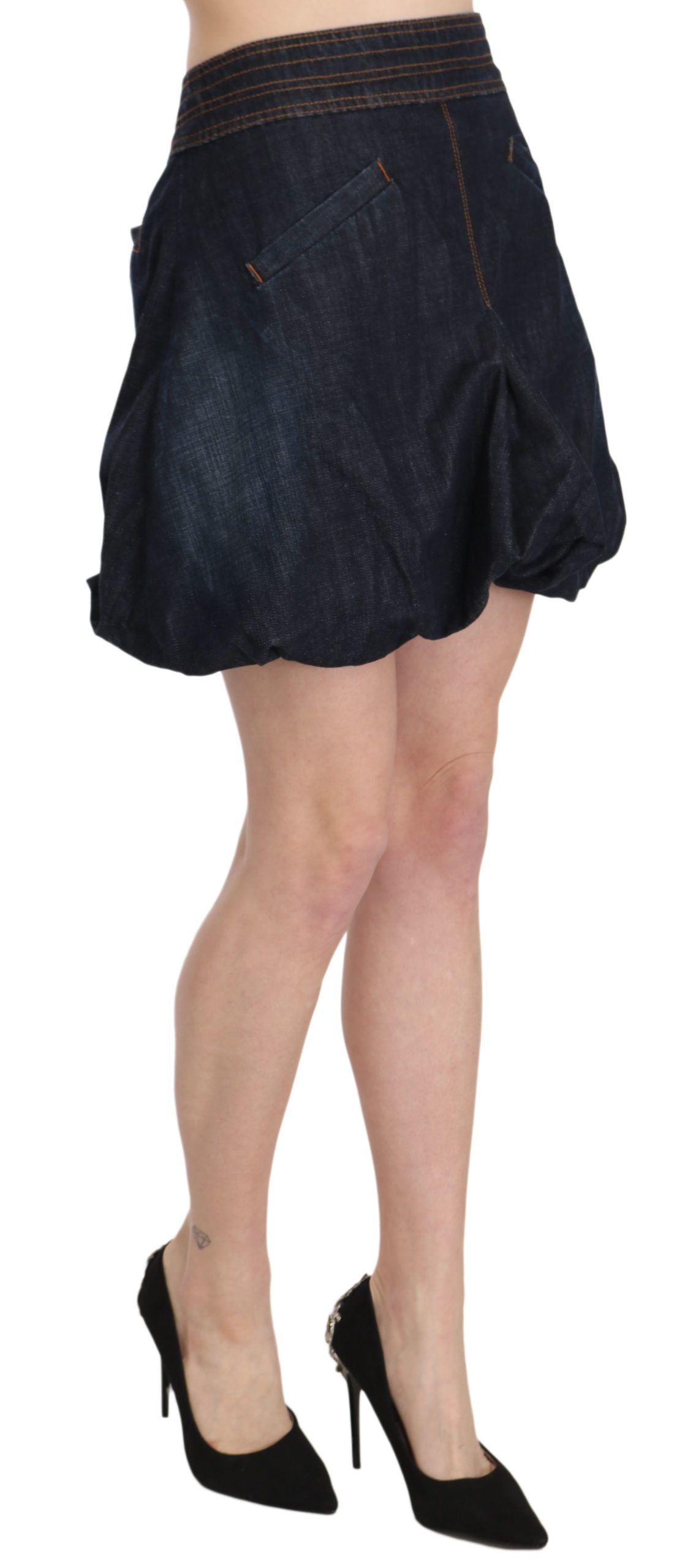 Exte Chic dark blue A-line miniskirt