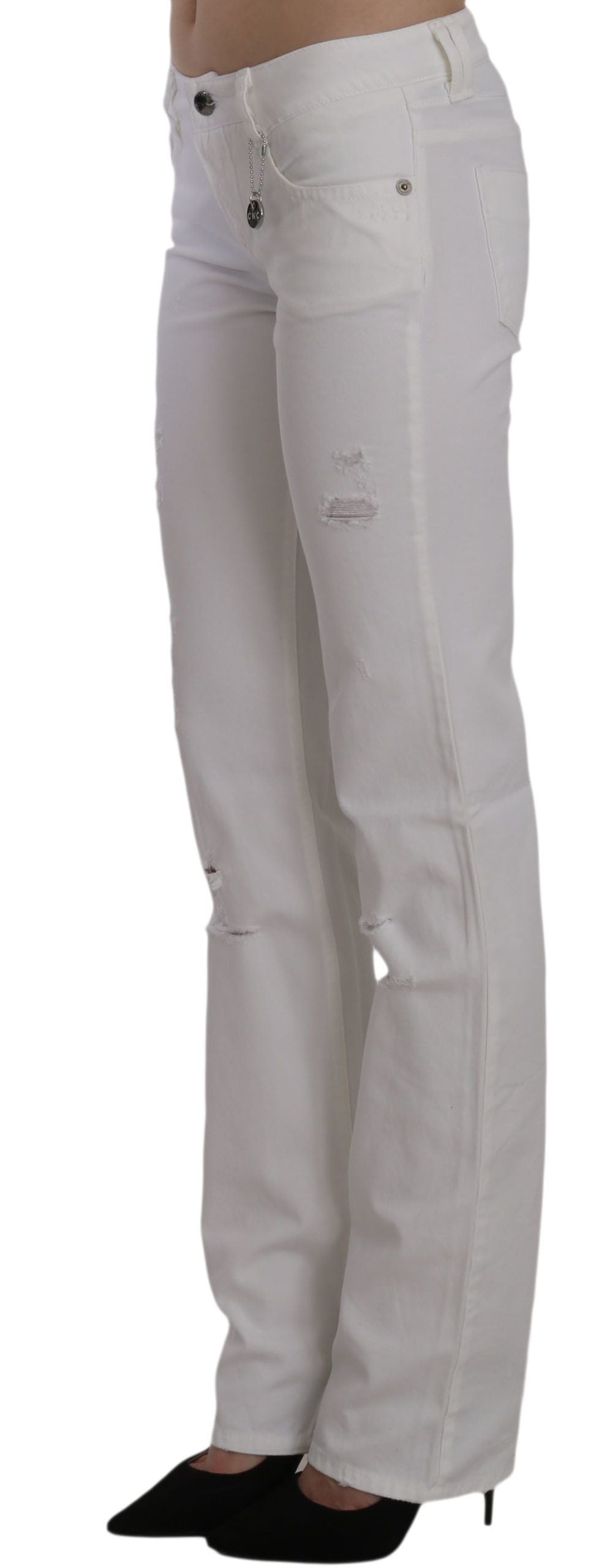 Costume National Chic white slim fit jeans made of cotton