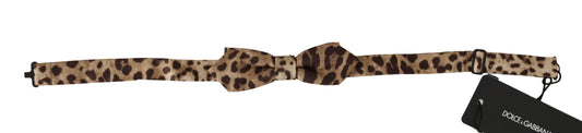 Dolce &amp; Gabbana Exquisite silk bow tie with leopard print