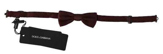 Dolce &amp; Gabbana Elegant silk bow tie purple dotted