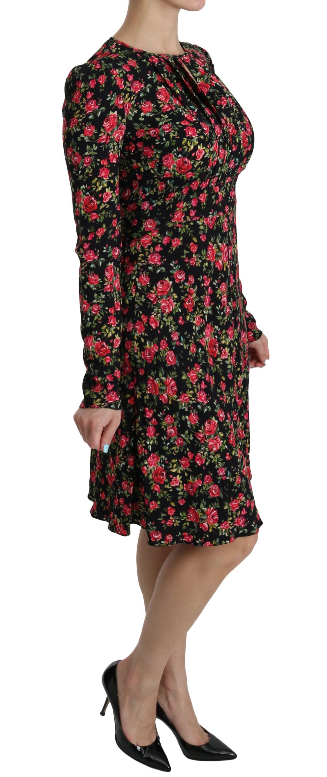 Dolce &amp; Gabbana knee-length dress with floral A-line in viscose