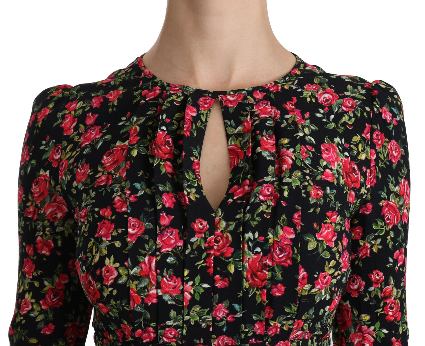 Dolce &amp; Gabbana knee-length dress with floral A-line in viscose