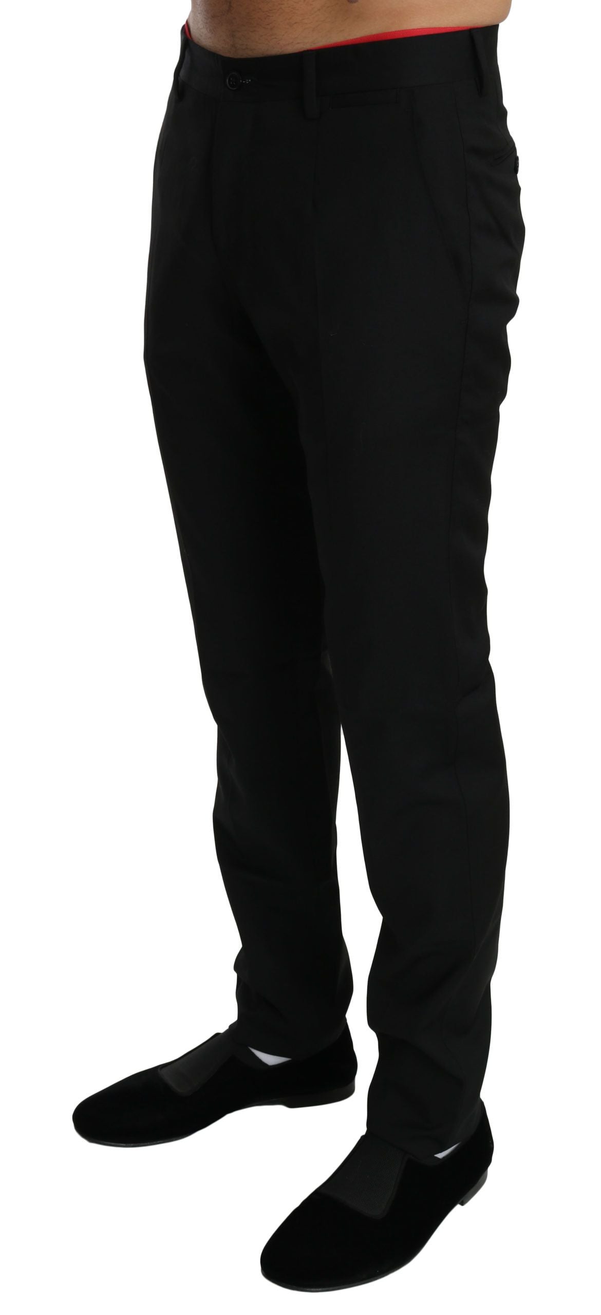 Dolce &amp; Gabbana Elegant Black Wool Dress Pants