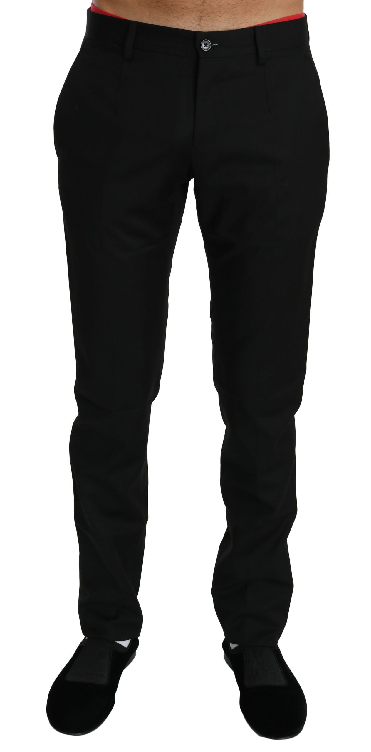 Dolce &amp; Gabbana Elegant Black Wool Dress Pants