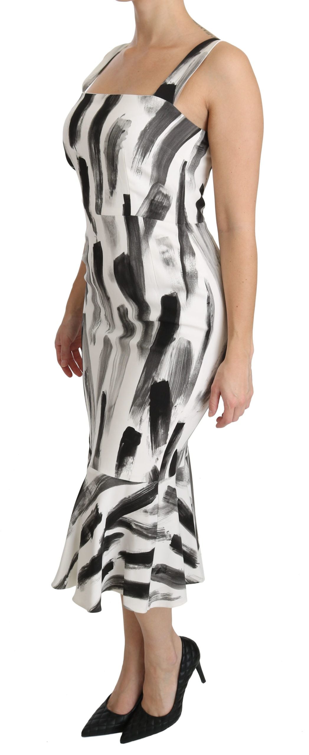 Dolce &amp; Gabbana Chic monochrome sheath dress midi dress