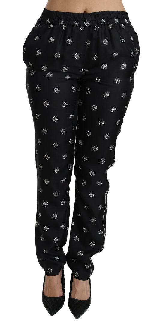 Dolce &amp; Gabbana Elegant mid-waist silk skinny trousers