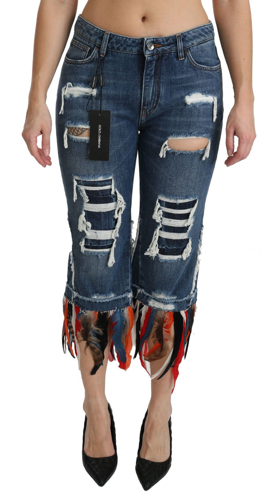 Dolce &amp; Gabbana Chic Cropped Jeans with Low Waist