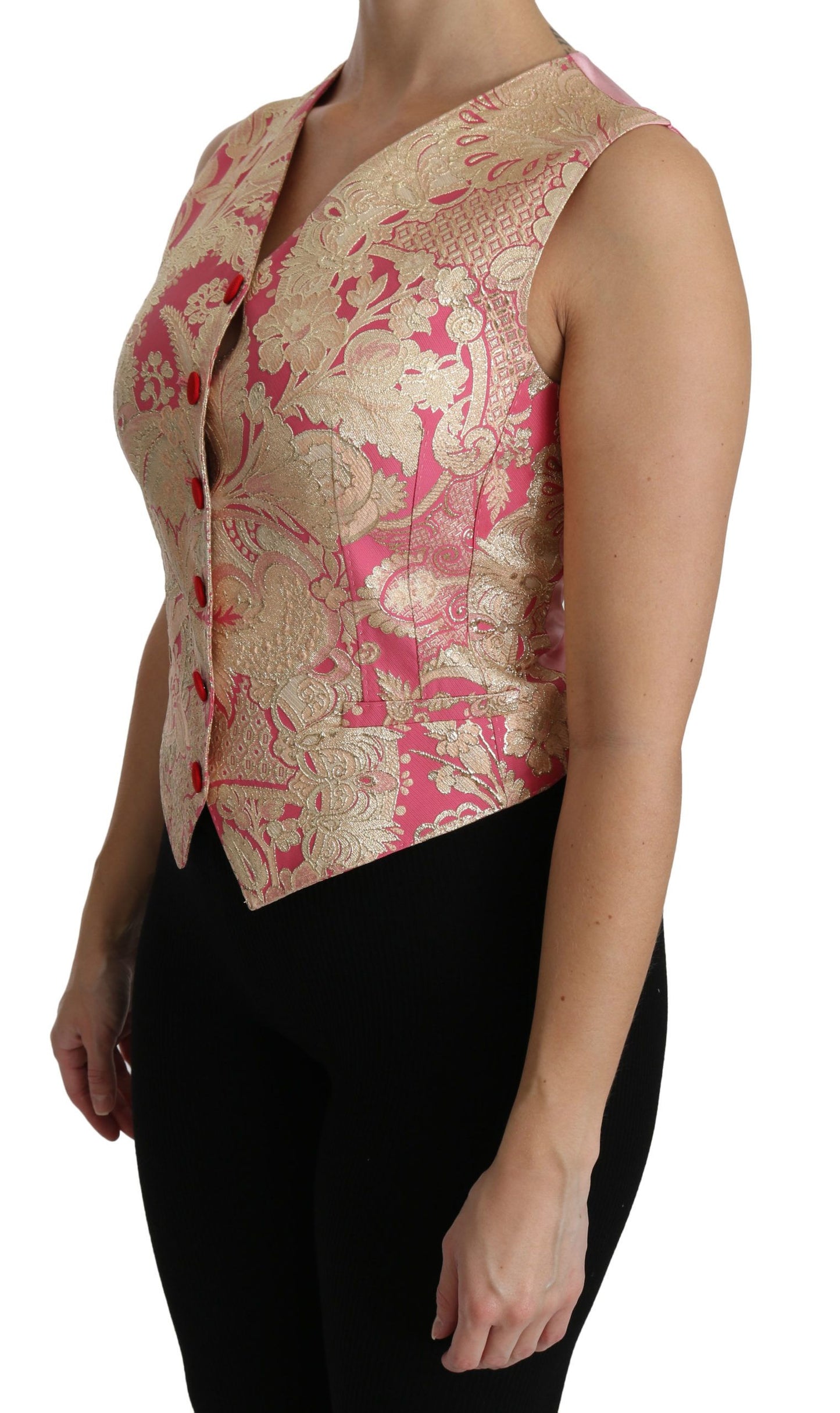 Dolce &amp; Gabbana Elegant V-neck silk blend vest top