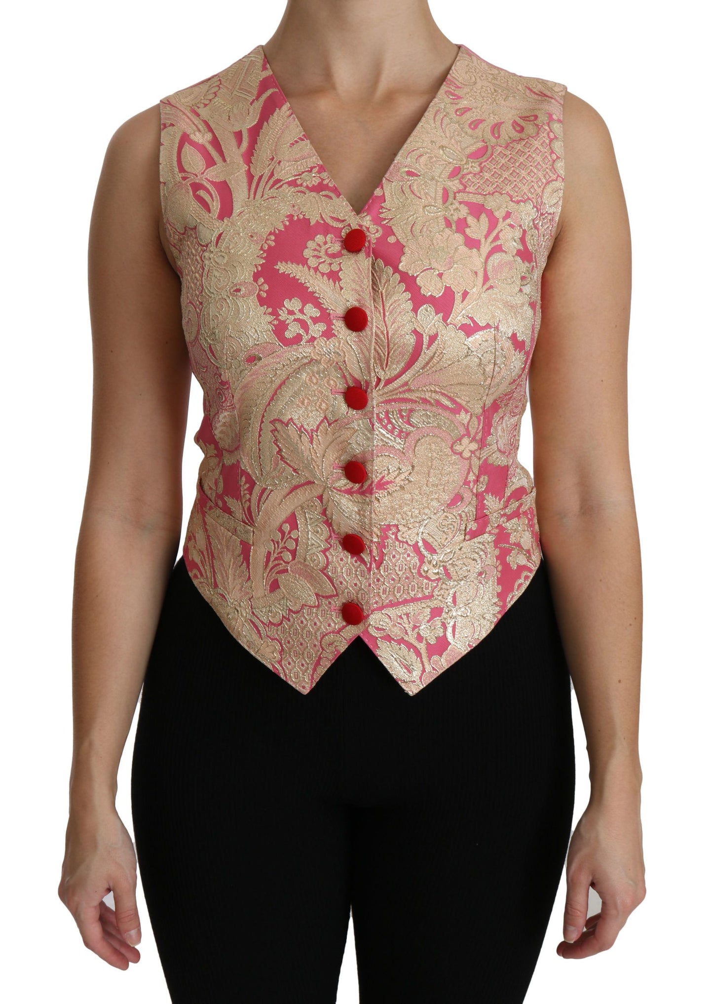 Dolce &amp; Gabbana Elegant V-neck silk blend vest top