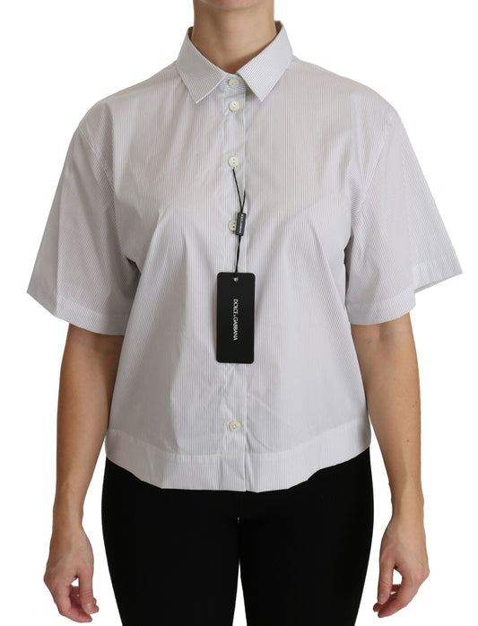 Dolce &amp; Gabbana Elegant white cotton polo shirt