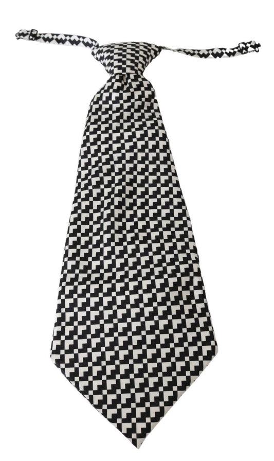 Dolce &amp; Gabbana Elegant Patterned Silk Tie in Black