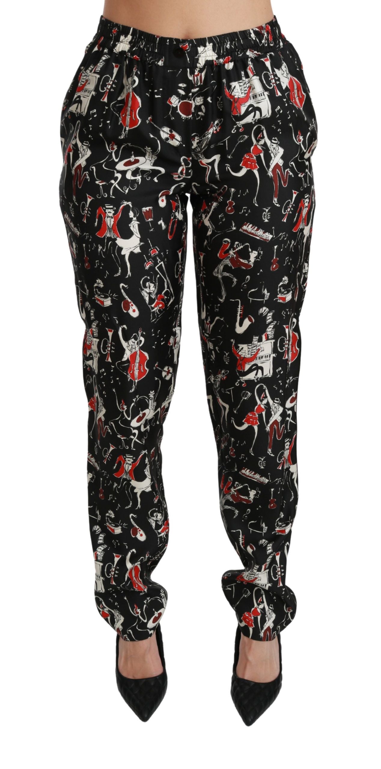 Dolce &amp; Gabbana Slim Mid-Waist Silk Pants