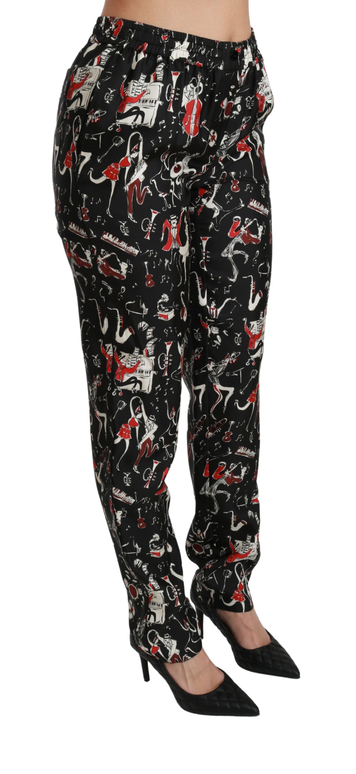 Dolce &amp; Gabbana Slim Mid-Waist Silk Pants