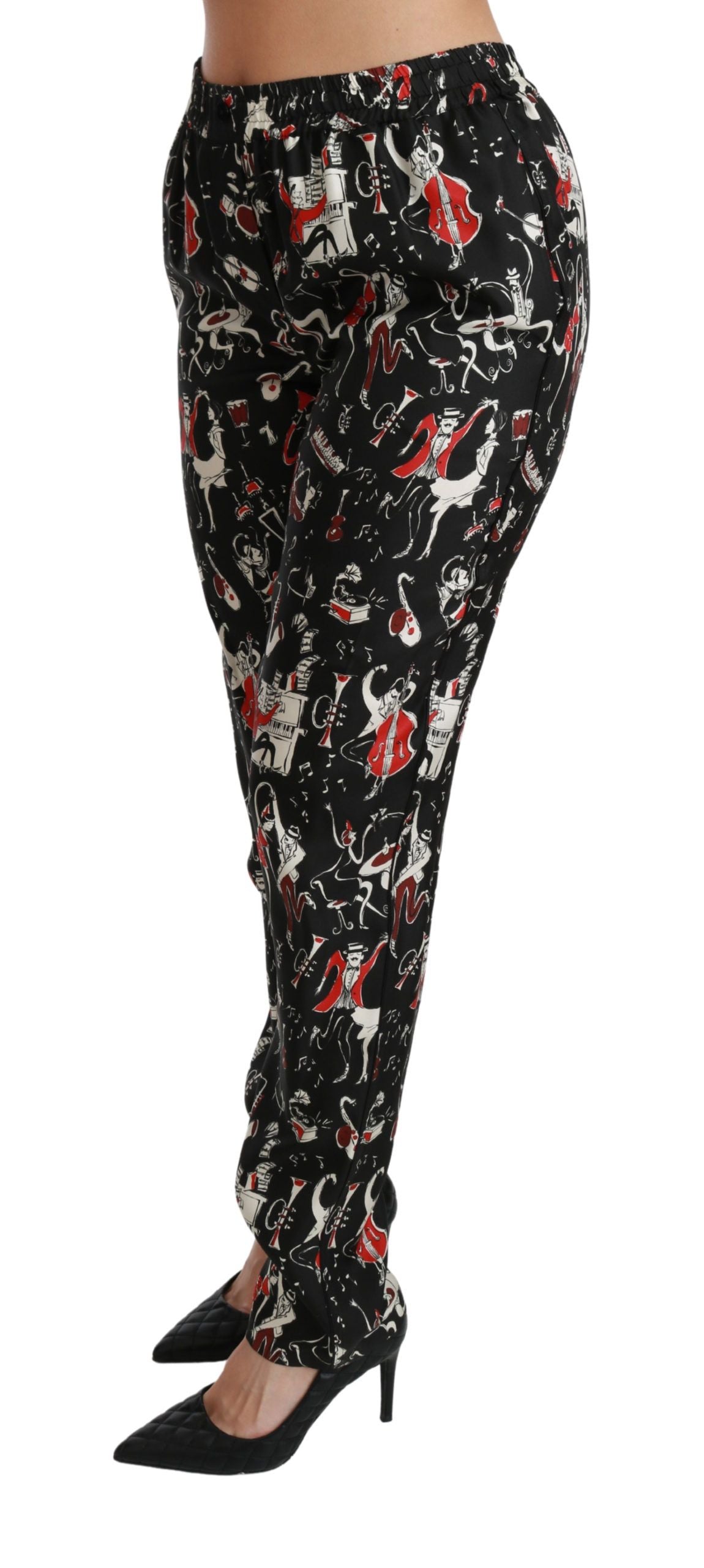 Dolce &amp; Gabbana Slim Mid-Waist Silk Pants