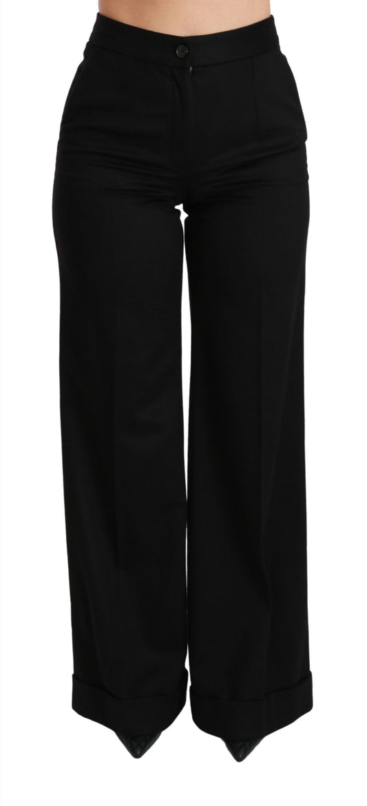 Dolce &amp; Gabbana Elegant high-waisted cashmere flared trousers