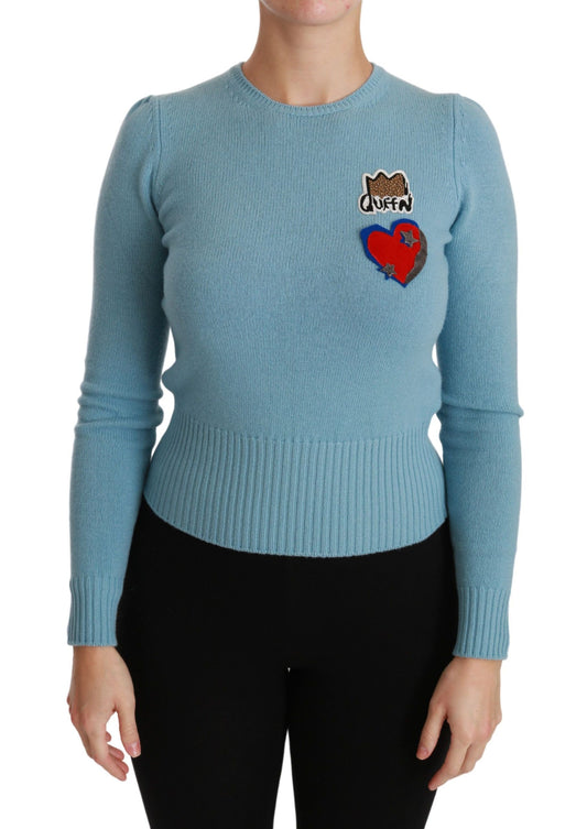 Dolce & Gabbana Queen Heart Pullover aus Perlenwolle