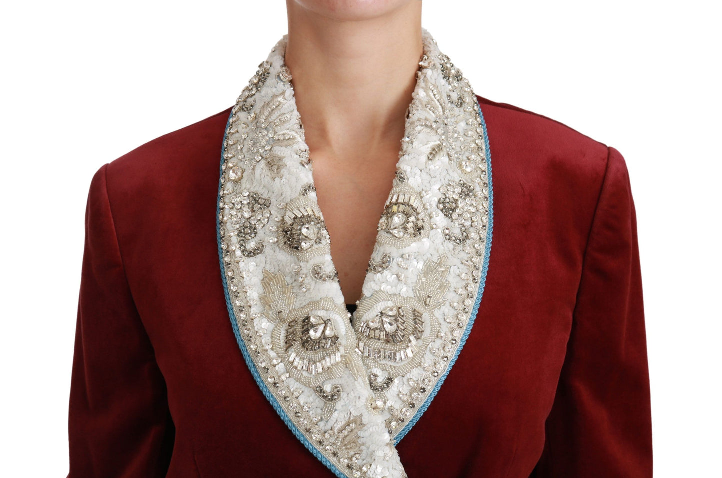 Dolce &amp; Gabbana Opulent red baroque blazer