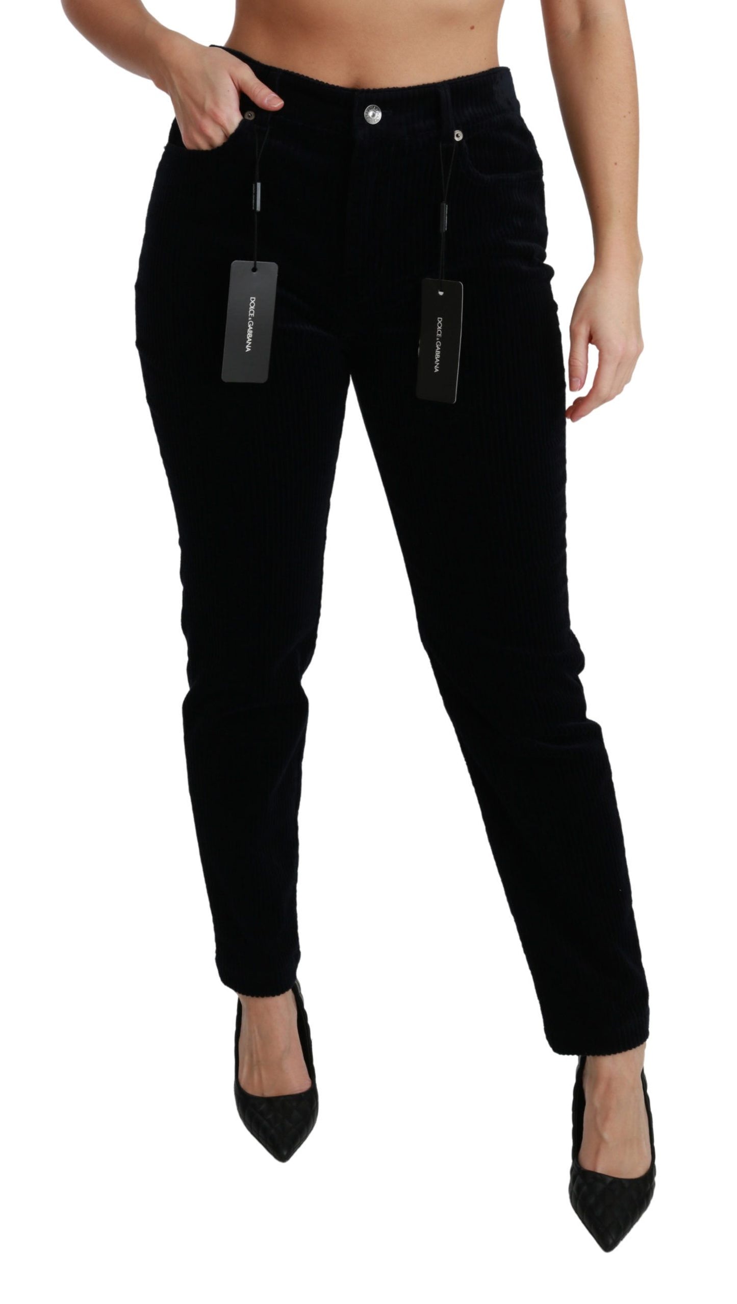 Dolce & Gabbana Schicke Skinny-Cordjeans mit mittlerer Taille