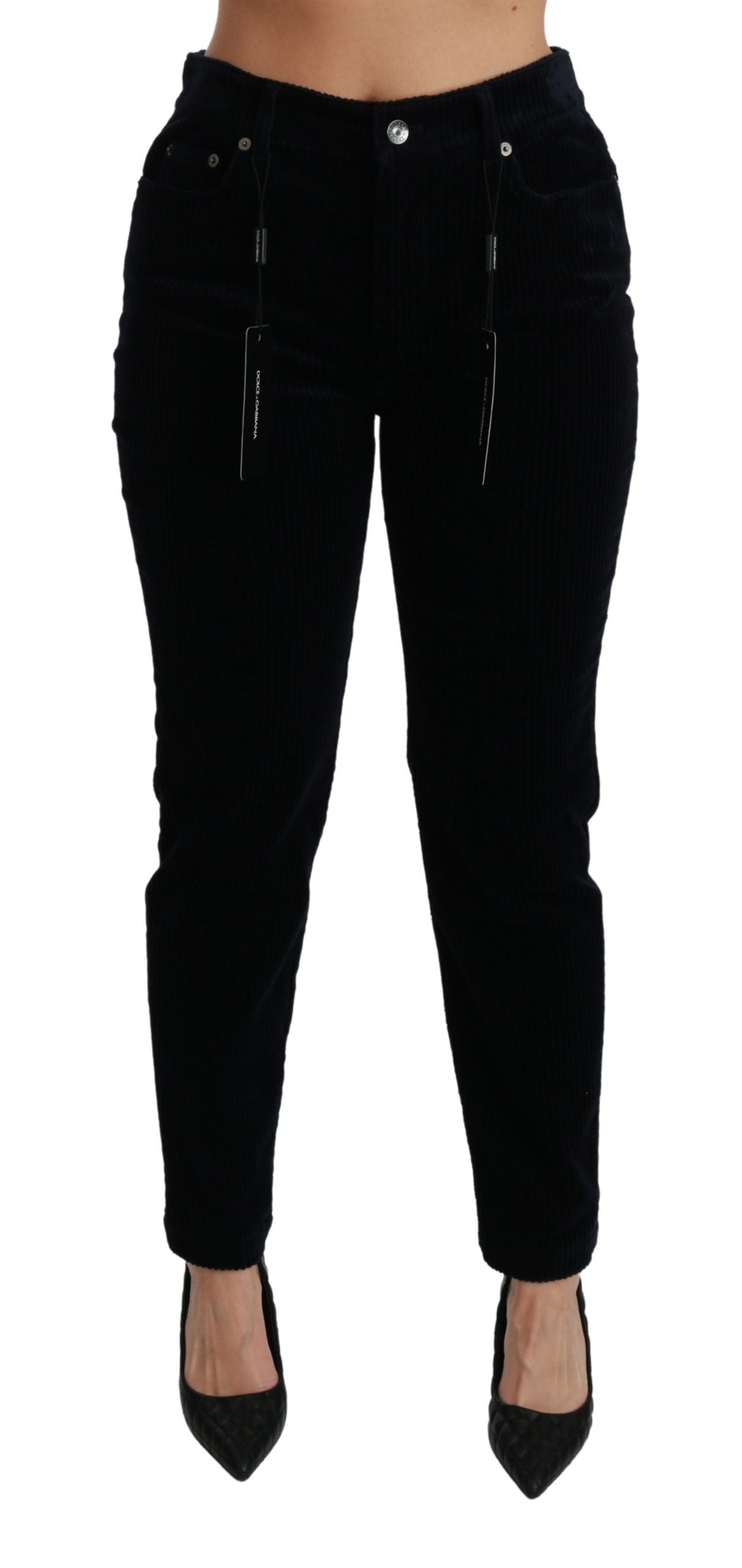 Dolce & Gabbana Schicke Skinny-Cordjeans mit mittlerer Taille