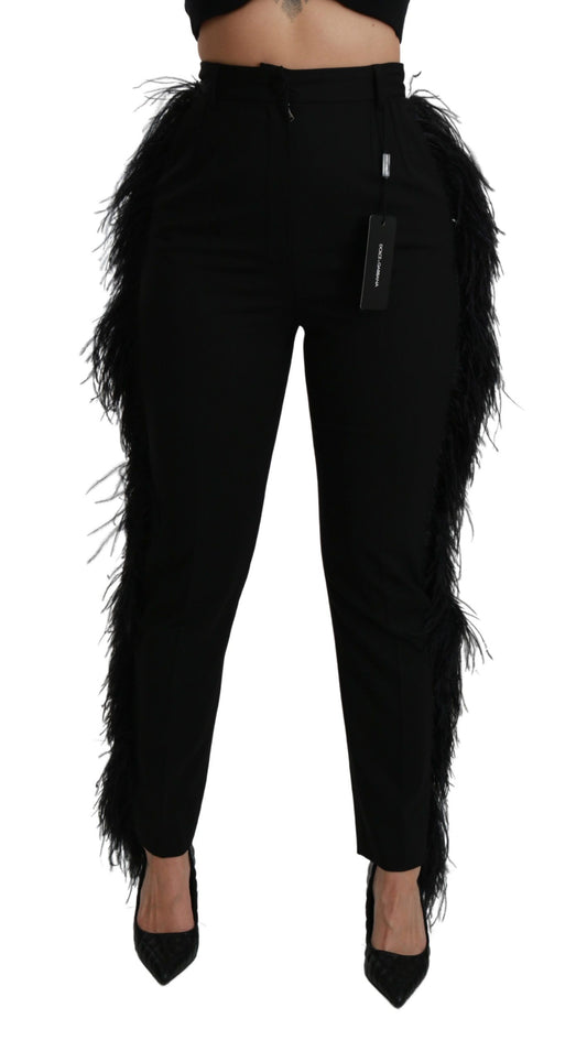 Dolce &amp; Gabbana Elegant high-waisted wool-blend trousers