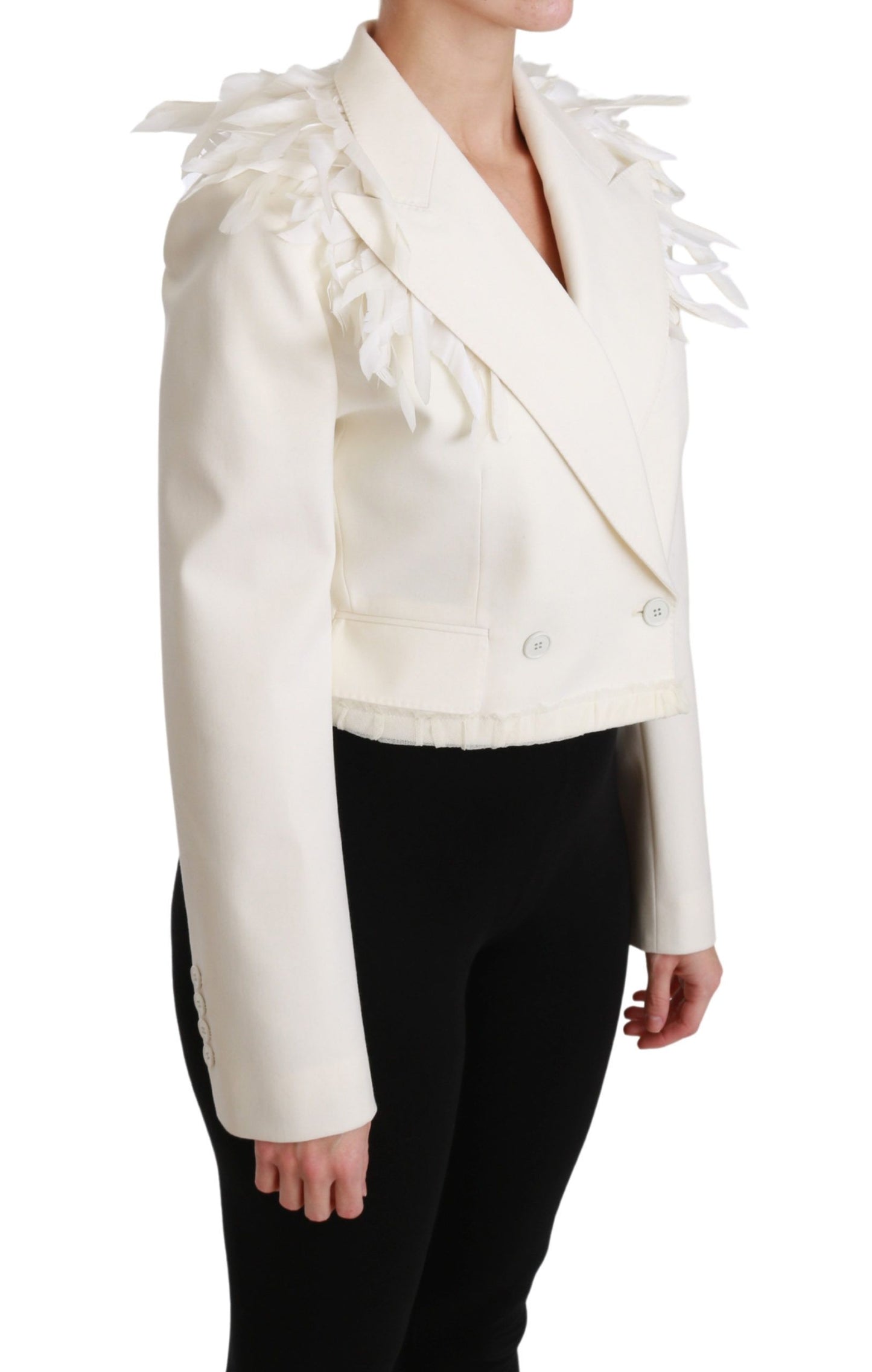 Dolce &amp; Gabbana Elegant white double-breasted blazer jacket