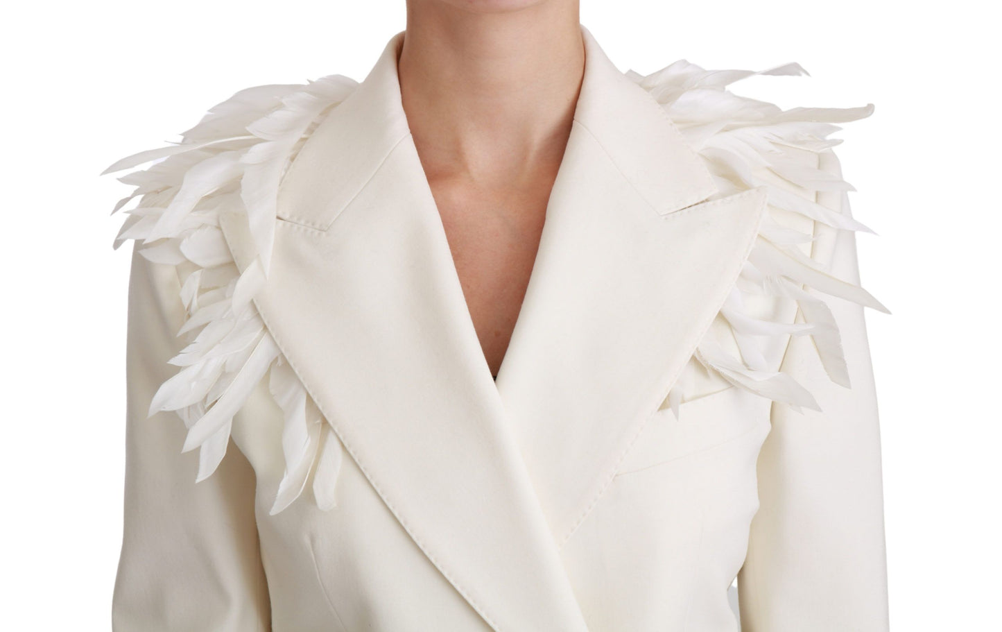 Dolce &amp; Gabbana Elegant white double-breasted blazer jacket