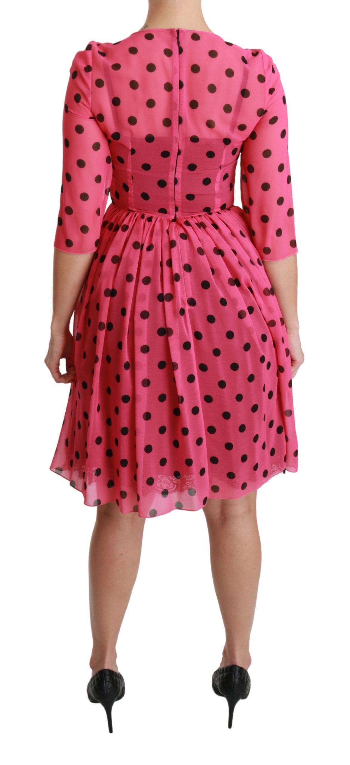 Dolce &amp; Gabbana Elegant dotted knee-length A-line dress