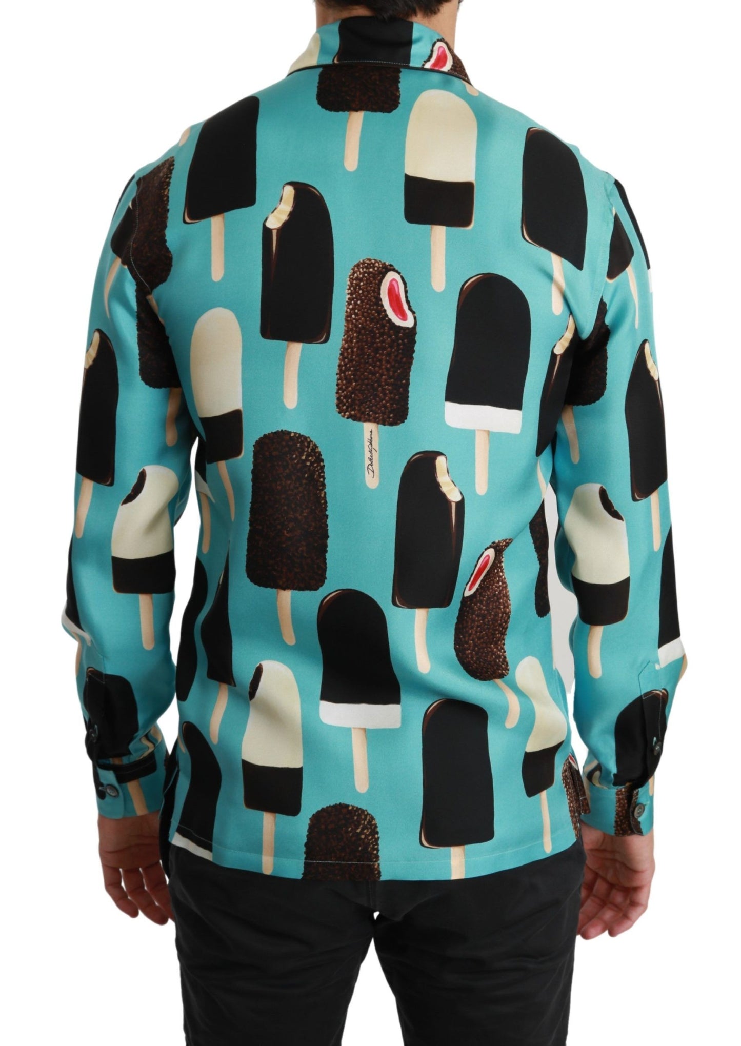 Dolce &amp; Gabbana Exclusive silk blend ice cream print shirt